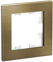 Рамка универсальная Systeme Electric AtlasDesign Nature 1-м. металл латунь